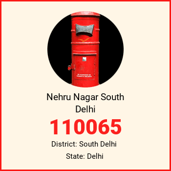 Nehru Nagar South Delhi pin code, district South Delhi in Delhi