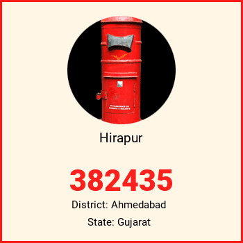 Hirapur pin code, district Ahmedabad in Gujarat