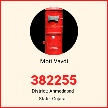 Moti Vavdi pin code, district Ahmedabad in Gujarat