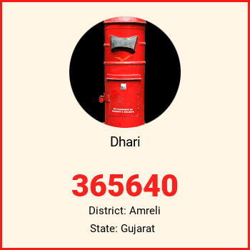 Dhari pin code, district Amreli in Gujarat