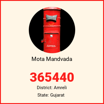Mota Mandvada pin code, district Amreli in Gujarat