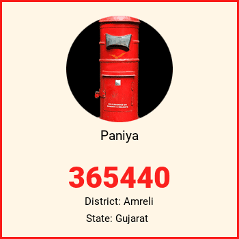 Paniya pin code, district Amreli in Gujarat