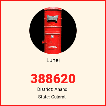 Lunej pin code, district Anand in Gujarat