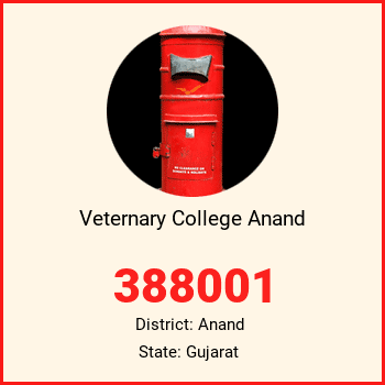 Veternary College Anand pin code, district Anand in Gujarat