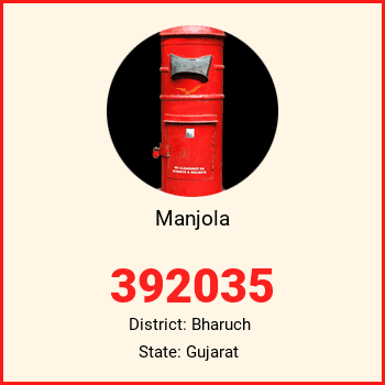 Manjola pin code, district Bharuch in Gujarat