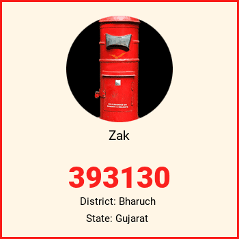 Zak pin code, district Bharuch in Gujarat