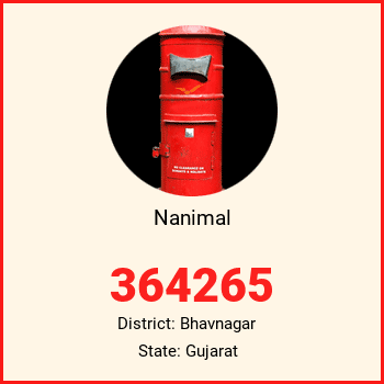 Nanimal pin code, district Bhavnagar in Gujarat