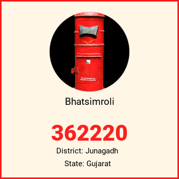 Bhatsimroli pin code, district Junagadh in Gujarat