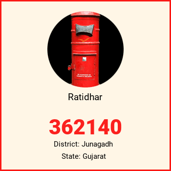 Ratidhar pin code, district Junagadh in Gujarat