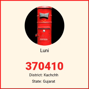 Luni pin code, district Kachchh in Gujarat