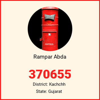 Rampar Abda pin code, district Kachchh in Gujarat
