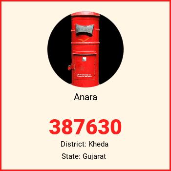 Anara pin code, district Kheda in Gujarat