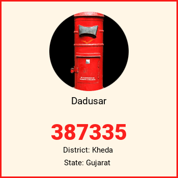Dadusar pin code, district Kheda in Gujarat