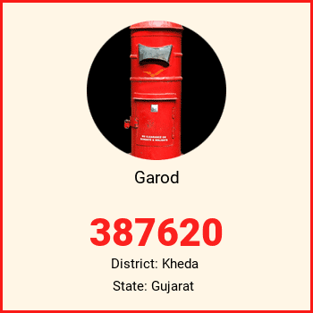 Garod pin code, district Kheda in Gujarat