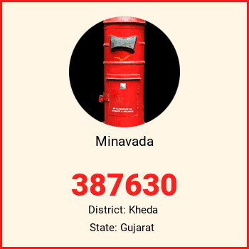 Minavada pin code, district Kheda in Gujarat