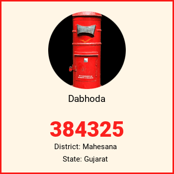 Dabhoda pin code, district Mahesana in Gujarat
