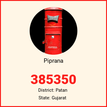 Piprana pin code, district Patan in Gujarat