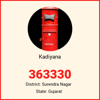 Kadiyana pin code, district Surendra Nagar in Gujarat