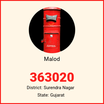 Malod pin code, district Surendra Nagar in Gujarat