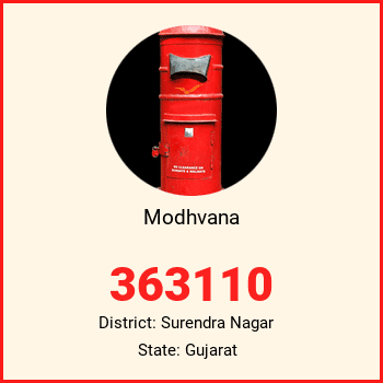 Modhvana pin code, district Surendra Nagar in Gujarat
