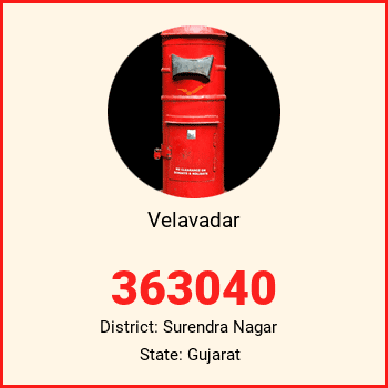 Velavadar pin code, district Surendra Nagar in Gujarat