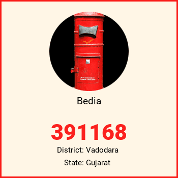 Bedia pin code, district Vadodara in Gujarat