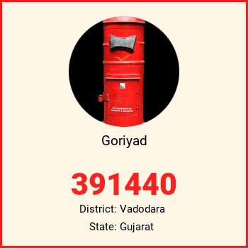 Goriyad pin code, district Vadodara in Gujarat