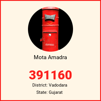 Mota Amadra pin code, district Vadodara in Gujarat