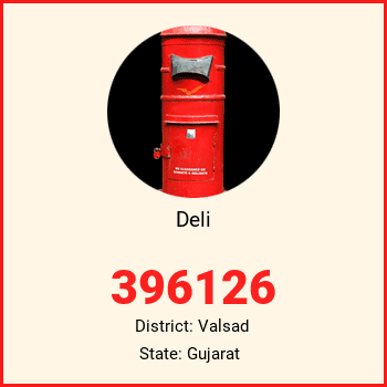 Deli pin code, district Valsad in Gujarat