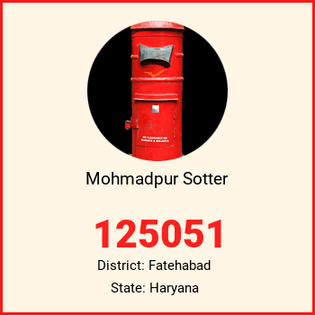 Mohmadpur Sotter pin code, district Fatehabad in Haryana