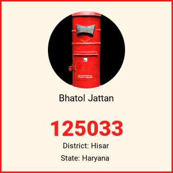 Bhatol Jattan pin code, district Hisar in Haryana