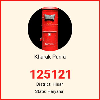 Kharak Punia pin code, district Hisar in Haryana
