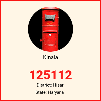 Kinala pin code, district Hisar in Haryana