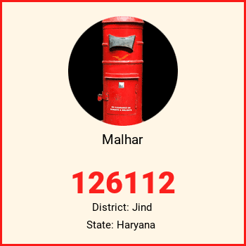 Malhar pin code, district Jind in Haryana