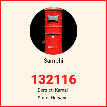 Sambhi pin code, district Karnal in Haryana