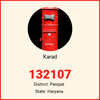 Karad pin code, district Panipat in Haryana