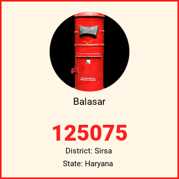 Balasar pin code, district Sirsa in Haryana