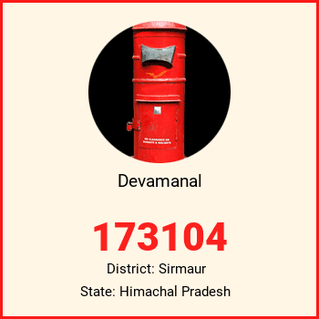 Devamanal pin code, district Sirmaur in Himachal Pradesh