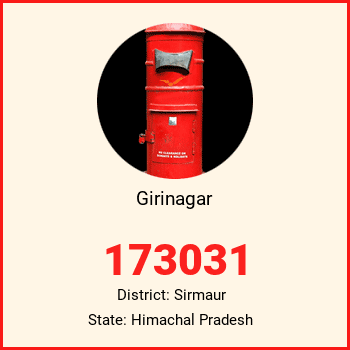 Girinagar pin code, district Sirmaur in Himachal Pradesh