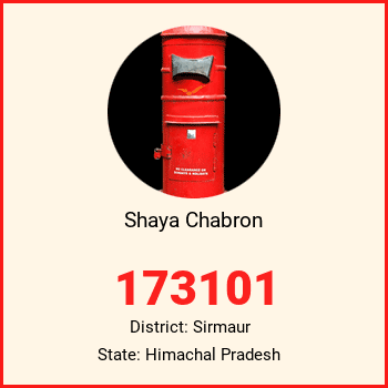 Shaya Chabron pin code, district Sirmaur in Himachal Pradesh