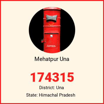 Mehatpur Una pin code, district Una in Himachal Pradesh