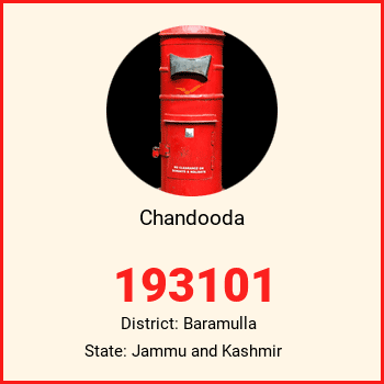 Chandooda pin code, district Baramulla in Jammu and Kashmir