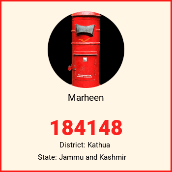 Marheen pin code, district Kathua in Jammu and Kashmir