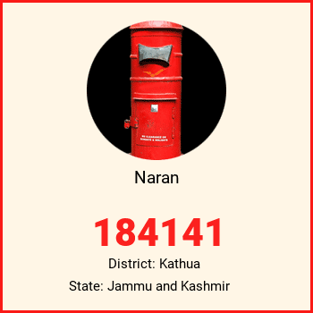 Naran pin code, district Kathua in Jammu and Kashmir
