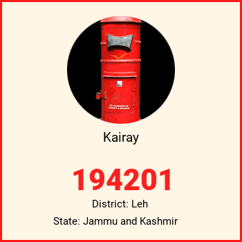 Kairay pin code, district Leh in Jammu and Kashmir