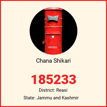 Chana Shikari pin code, district Reasi in Jammu and Kashmir