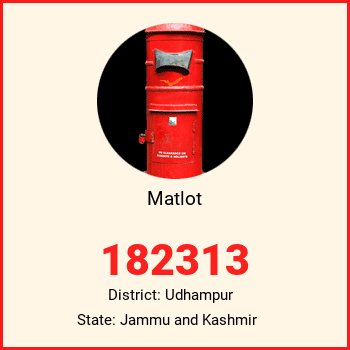 Matlot pin code, district Udhampur in Jammu and Kashmir