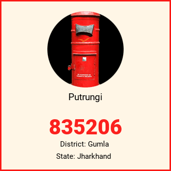 Putrungi pin code, district Gumla in Jharkhand