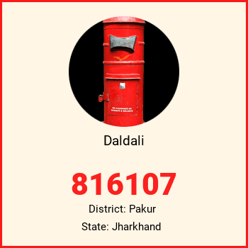 Daldali pin code, district Pakur in Jharkhand