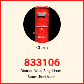 Chiria pin code, district West Singhbhum in Jharkhand